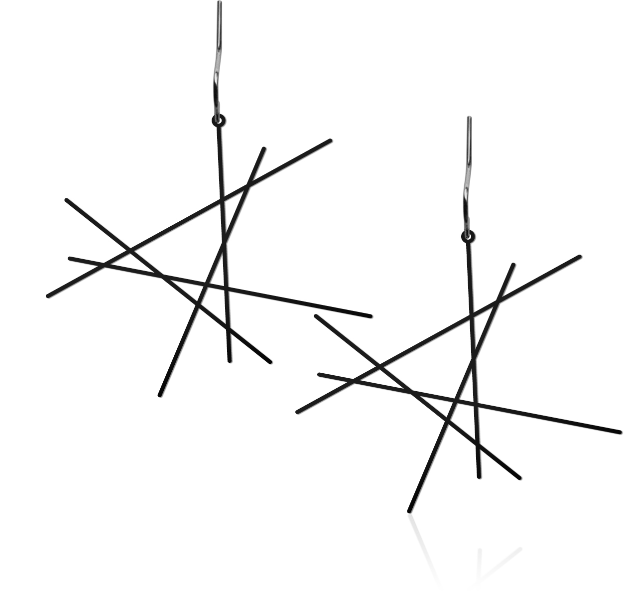 Black Line Earrings