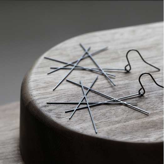 Black Line Earrings