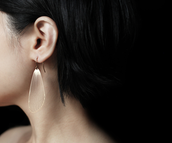 Fan Earrings L Gold
