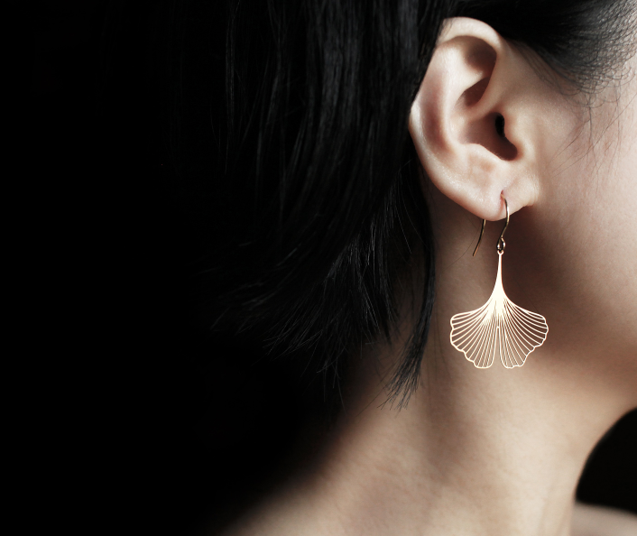 Ginkgo Earrings S Gold