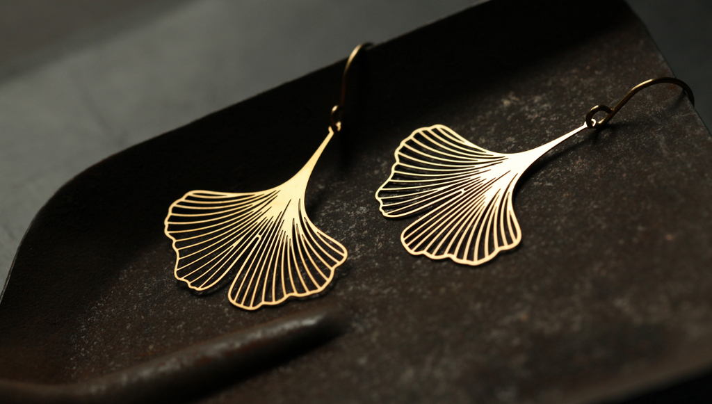 Ginkgo Earrings S Gold