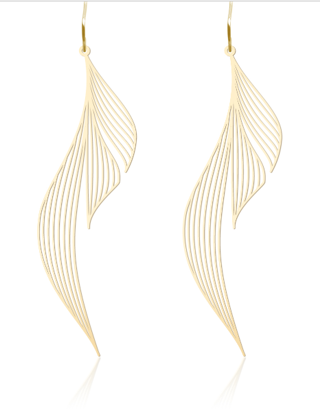 Ripple Earrings M Gold