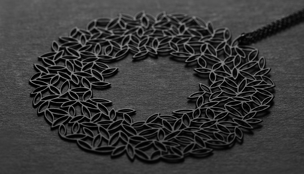 Black Leafy Pendant (L)
