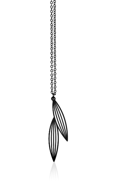 Black Two Sasagrasses Pendant S
