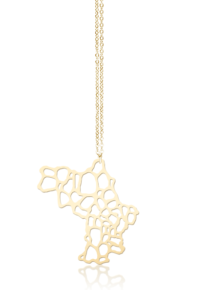 Weathered Rock Pendant S Gold