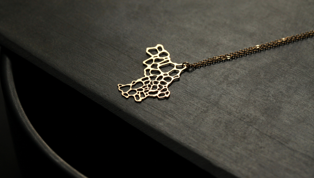 Weathered Rock Pendant S Gold