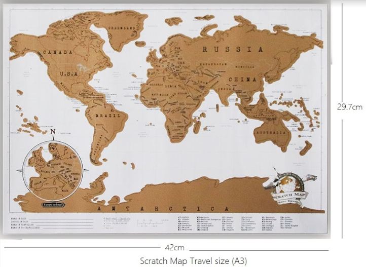 Scratch Map Vintage Travel Edition