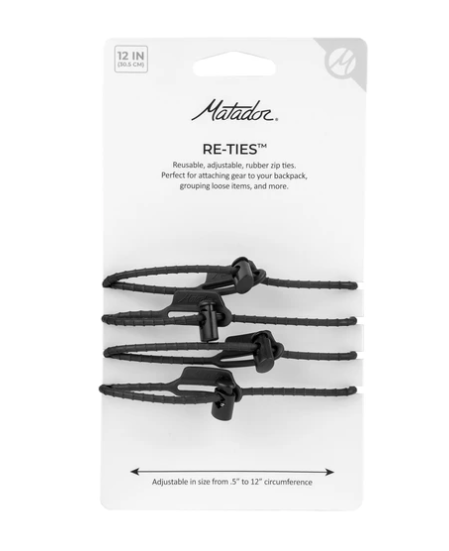 Re-Ties Reusable Zip Ties 4-Pack