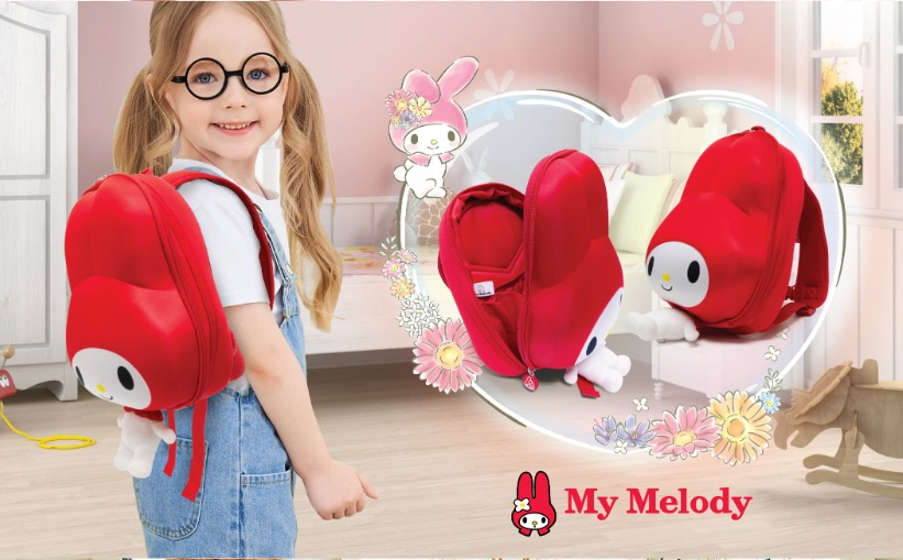 OFFICIAL LICENSED MY MELODY RIDAZ 3D KID'S BACKPACK, RED EVA EDITION