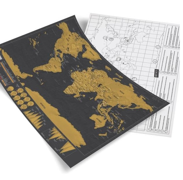 Scratch Map Vintage Travel Edition